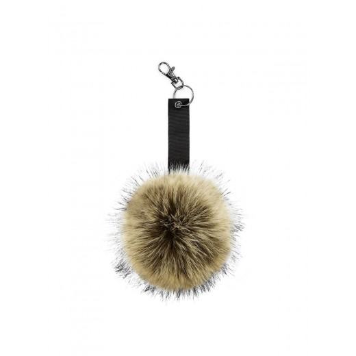 FUR POP POM KEY RING B400