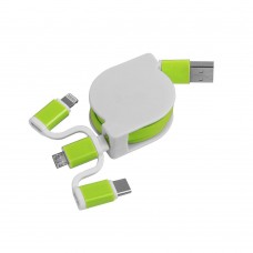 CAVO ALIMENTAZIONE USB-TYPE C/LIGHTING/MICROUSB RETRATTILE