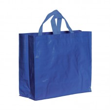 SHOPPER IN PP  RICICLATO LAMINATO 120G/M2, MANICI CORTI E SOFFIETTO