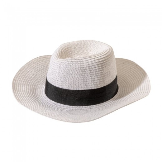 CAPPELLO IN PAGLIA DI CARTA CON FASCIA ELASTICA 3 CM APPLICABILE E PERSONALIZZABILE