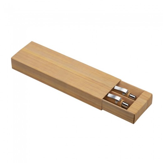 SET DI DUE PENNE A SCATTO IN BAMBOO, DI CUI UNA CON GOMMINO PER TOUCH SCREEN 23803