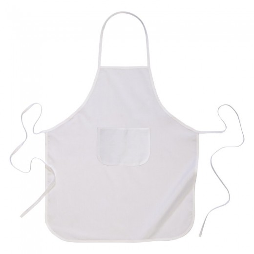 GREMBIULE LUNGO DA CUCINA CON TASCA FRONTALE IN POLIESTERE RICICLATO R-PET, 60X90 CM