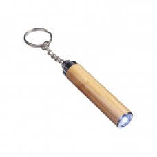 TORCIA  LED IN BAMBOO CON ANELLO PORTACHIAVI, 3 BATTERIE LR41 INCLUSE