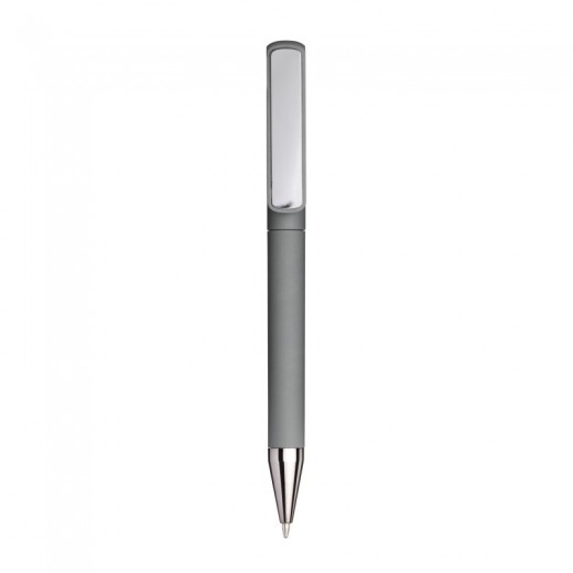 PENNA TWIST IN PLASTICA GOMMATA. CLIP IDONEA A STAMPA LASER TONO SU TONO 25803