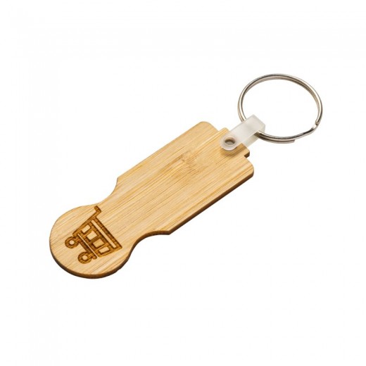 GETTONE PER CARRELLO DELLA SPESA IN BAMB? CON PORTACHIAVI 25903