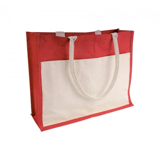 SHOPPER JUTA CON PVC INTERNO E CON TASCA 09150