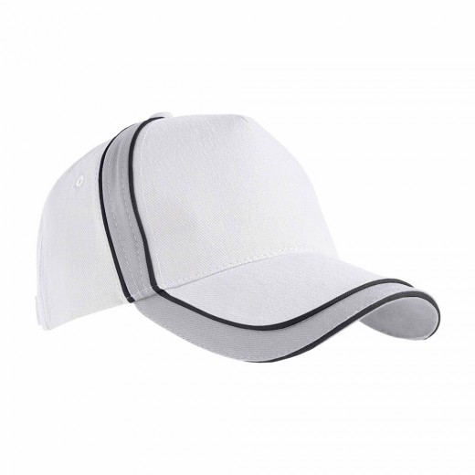 CAP COTONE 5 PAN. BIANCO C/PART.COLORATI 09303