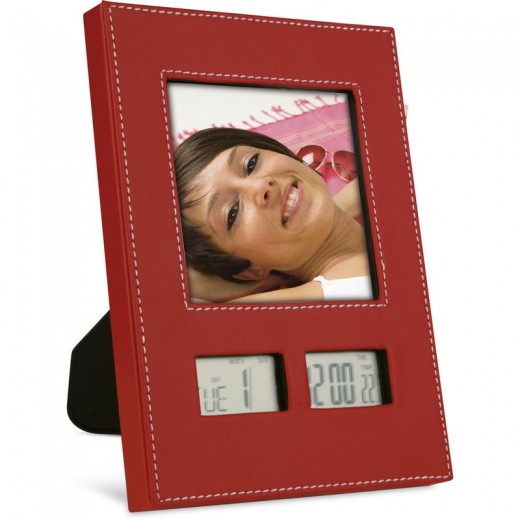 OROLOGIO LCD CON PORTAFOTO IN PLASTICA E PU PU LCD E14344