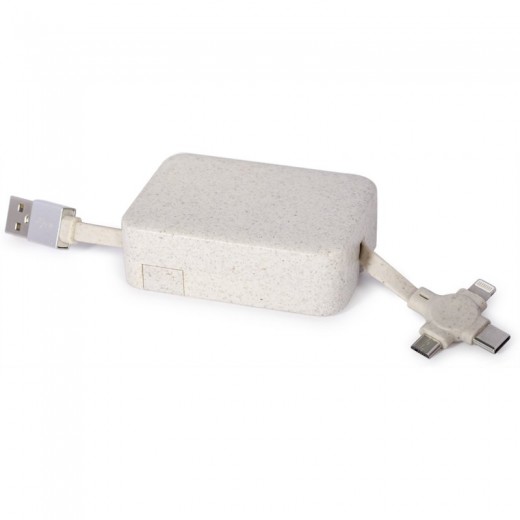 CAVETTO IN PER RICARICA E TRASFERIMENTO DATI IN PAGLIA DI GRANO ABS USB USB C E14703