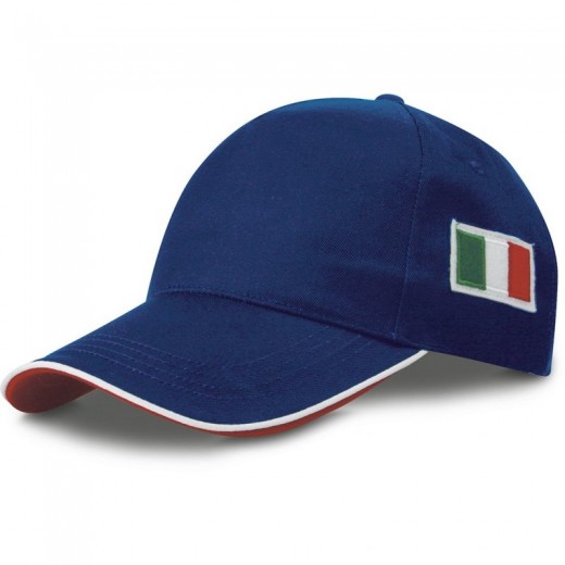 CAPPELLINO PANNELLI CON BANDIERA ITALIANA K18144