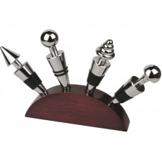 SET TAPPI PER BOTTIGLIE IN LEGNO E METALLO L19014