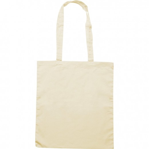 BORSA SHOPPER CON SOFFIETTO COLORE NATURAL IN COTONE Q24203NT