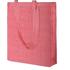 BORSA SHOPPER CON SOFFIETTO IN COTONE RICICLATO Q24283