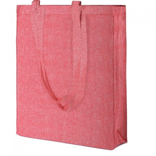 BORSA SHOPPER CON SOFFIETTO IN COTONE RICICLATO Q24283