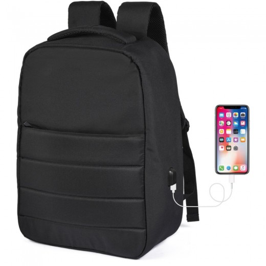 ZAINO ANTITACCHEGGIO IN RPET CON USCITA USB USB Q24341