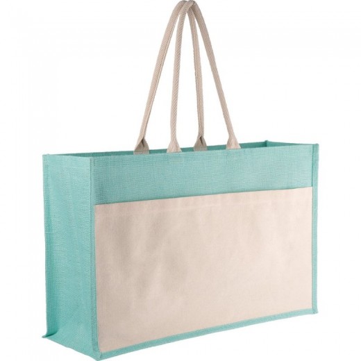 BORSA DA MARE IN IUTA E COTONE Q24867