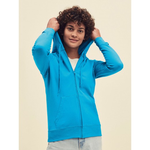 LADIES LIGHTWEIGHT HOODED SWEAT JACKET FR621500