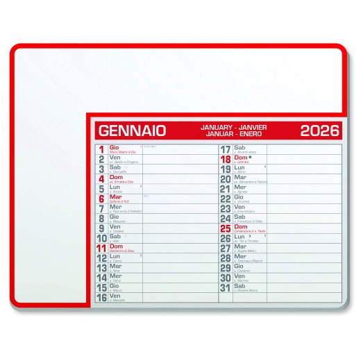 CALENDARI DA TAVOLO - CALENDAR PAD EDGE PA782