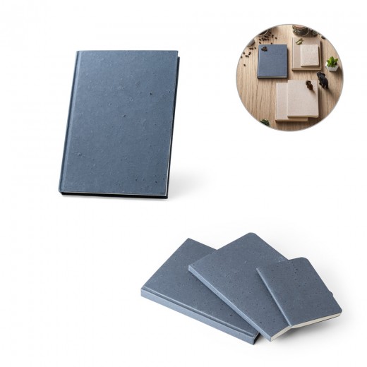 COFFEEPAD RIGID. Block notes A5 con copertina semirigida fatta con gli scarti della buccia di caffé (65%) 93295