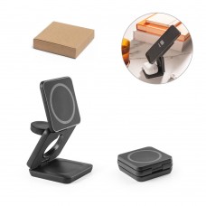 BROGLIE. Caricatore wireless magnetico superveloce 3-in-1 da 15W in ABS riciclato (100% rABS) 97169