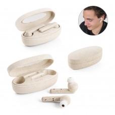 FOURIER. Auricolari wireless con durata della batteria di 3 ore in fibra di paglia di grano e PP 97938