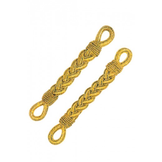 COPPIA TRECCE DORATE 123100
