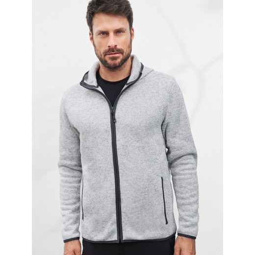 MEN'S KNITTED FLEECE HOODY JN589