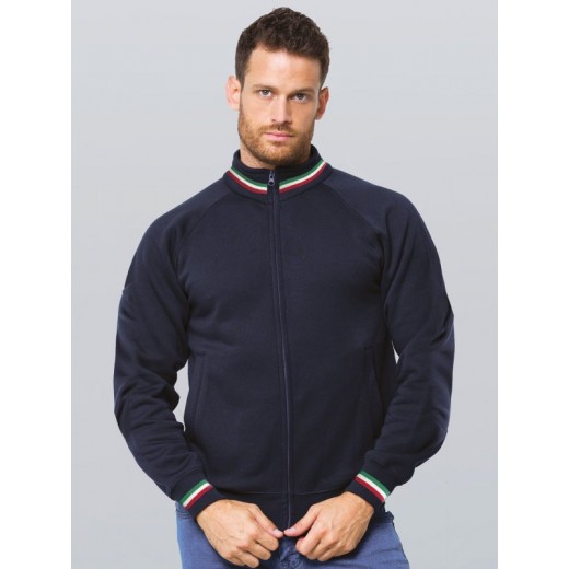 FELPA UNISEX ZIP INTERA PREMIUM ITALIA SWRAFUZIPITA
