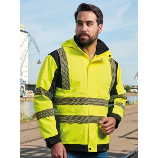 HI-VIS SOFTSHELL RAIN JACKET PRINTABLE COPENHAGEN KXBRSSHRJ