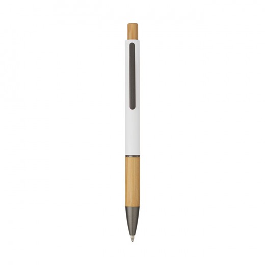 5695 ELOISA - PENNA SFERA SOFT TOUCH IN ALLUMINIO E BAMBOO