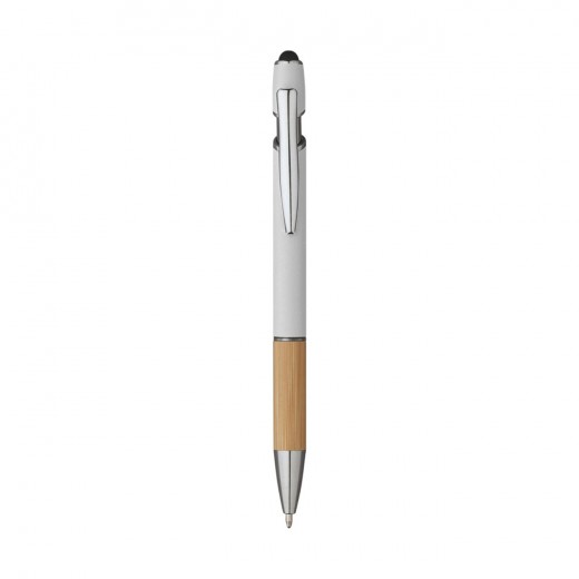 5698 IRIS - PENNA SFERA SOFT TOUCH IN ALLUMINIO E BAMBOO