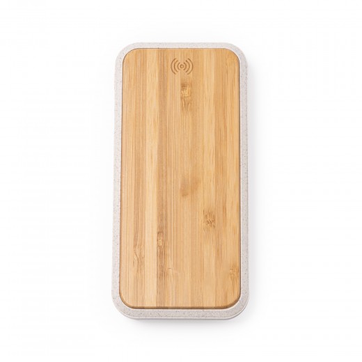 6058 AMBRO - POWER BANK IN BAMBOO E FIBRA DI FRUMENTO