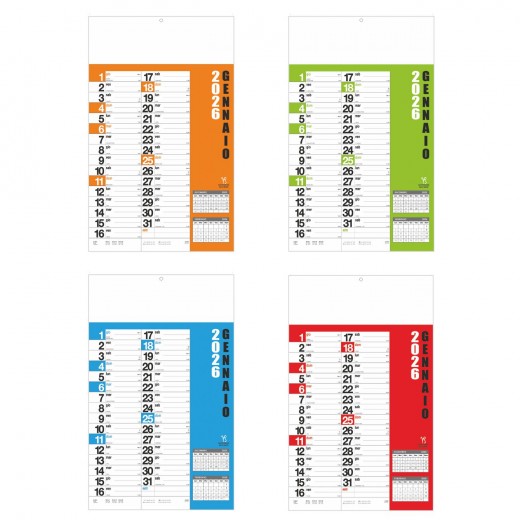 B096 NORVEGESE CALENDARIO TRIMESTRALE 12 FOGLI