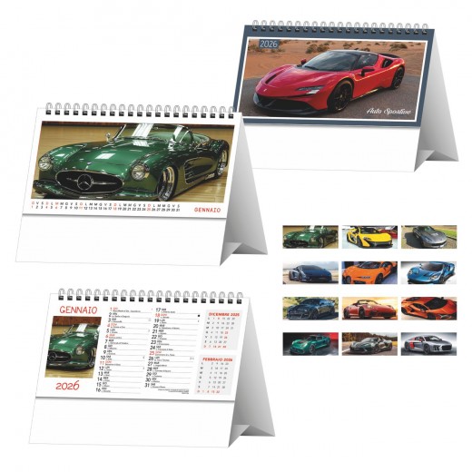 H014 -CALENDARIO DA TAVOLO AUTO SPORTIVE