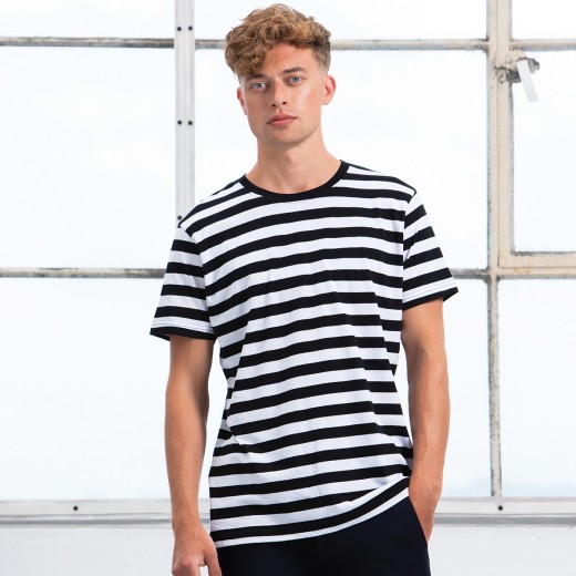 MEN'S STRIPY TEE 100%C