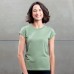 WOMEN'S ROLL SLEEVE T 100%C