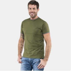 T-SHIRT GIROCOLLO TRICOLORE E0419