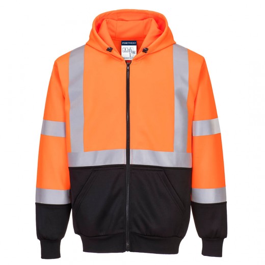 FELPA BICOLORE CON CAPPUCCIO HI-VIS B315