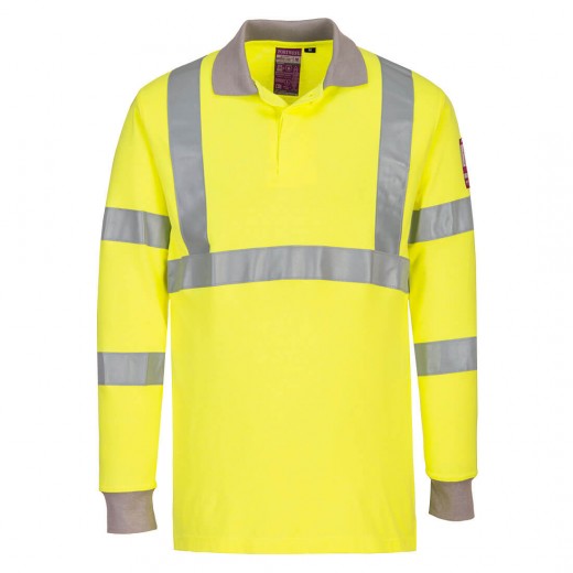 POLO MANICA LUNGA HI-VIS IGNIFUGA E ANTISTATICA  FR77