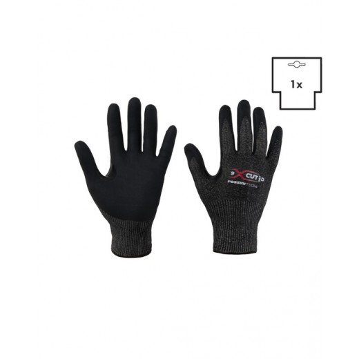 GUANTO TAGLIO D (HPPE-ACCIAIO-VETRO) / NITRILE MICRO FOAM TRASPIRANTE X-GLOVE XGLOVE X GLOVE GUANTI GGC050