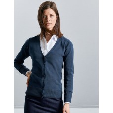 LADIES' V-NECK KNITTED CARDIGAN JE715F