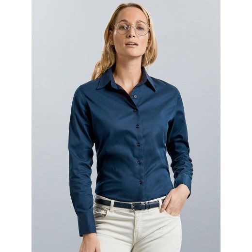 LADIES' LONG SLEEVE CLASSIC TWILL SHIRT JE916F