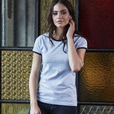 LADIES RINGER TEE 100%C