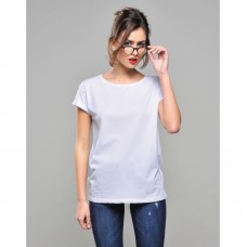 MAGLIA DONNA SCOLLATURA TONDA MANICA CORTA CON RISVOLTO IT656T