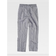 PANTALONE CUOCO TESSUTO A QUADRETTI B1426
