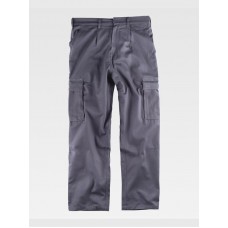 PANTALONE DA LAVORO MULTITASCHE IN COTONE B1456