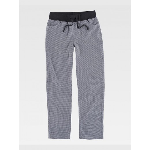 PANTALONE CUOCO TESSUTO A QUADRETTI B5925
