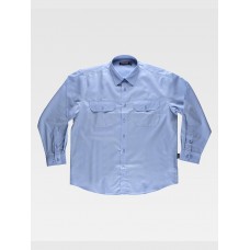 CAMICIA UOMO MANICA LUNGA DUE TASCHE SUL PETTO B8001