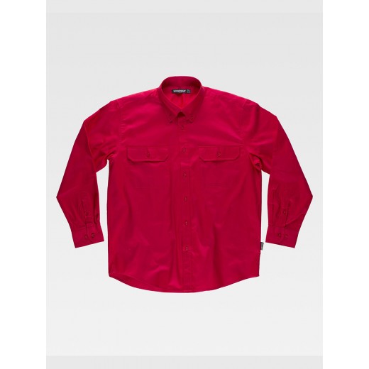 CAMICIA UOMO MANICA LUNGA DUE TASCHE SUL PETTO COTONE B8300