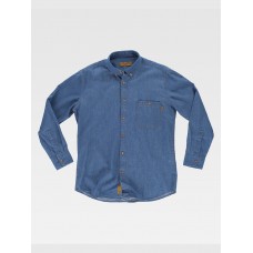 CAMICIA UOMO MANICA LUNGA COTONE DENIM B8600